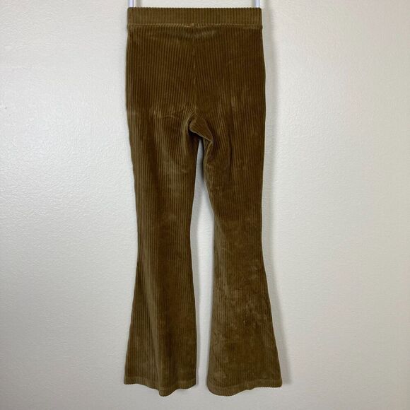 Aerie Women's Size XS Groove Corduroy Pull On Flare Pants Velour Leggings Retro - Picture 7 of 9